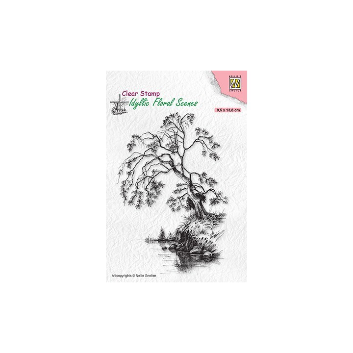 (IFS030)Nellie`s Choice Clearstamp - Idyllic Floral Scenes Tree on waterside