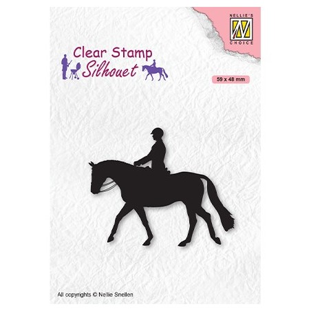 (SIL068)Nellie`s Choice Clearstamp - Silhouette Men-things Horseman