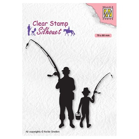 (SIL073)Nellie`s Choice Clearstamp - Silhouette Men-things Fishermen