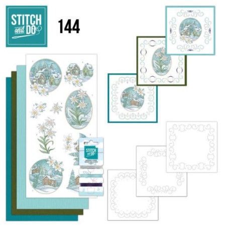 (STDO144)Stitch and Do 144 - Yvonne Creations - Wintertime - Edelweis