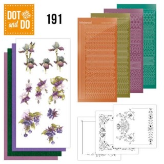 (DODO191)Dot and Do 191 - Precious Marieke - Pretty Flowers - Purple Flowers