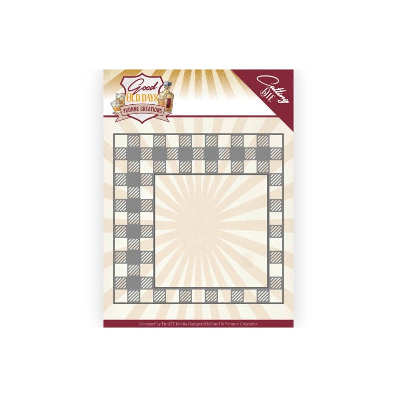 (YCD10220)Dies - Yvonne Creations - Good old day's - Checkered Frame