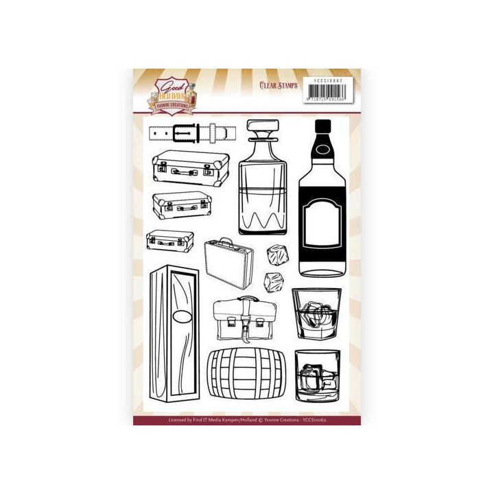 (YCCS10062)Clear Stamps - Yvonne Creations - Good old day's - Whiskey