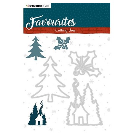 (STENCILSL337)Studio Light Cutting and Embossing Die Winter's Favourites - nr.337