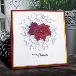 (PD8093A)Polkadoodles Merry Christmas Poinsettia Clear Stamps