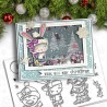 (PD8095A)Polkadoodles Snowball Kisses Clear Stamps