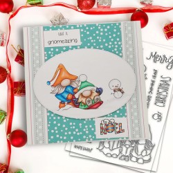 (PD8096A)Polkadoodles Gnomeazing Christmas Clear Stamps