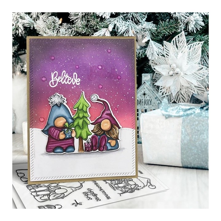 (PD8097A)Polkadoodles Christmas Fishes Clear Stamps