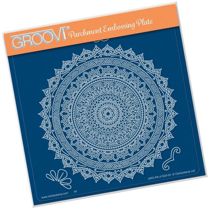 (GRO-PA-41525-03)Groovi Plate A5 TINA'S SPIRITUAL STRENGTH MANDALA