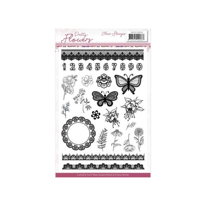 (PMCS10046)Clear Stamps - Precious Marieke - Pretty Flowers