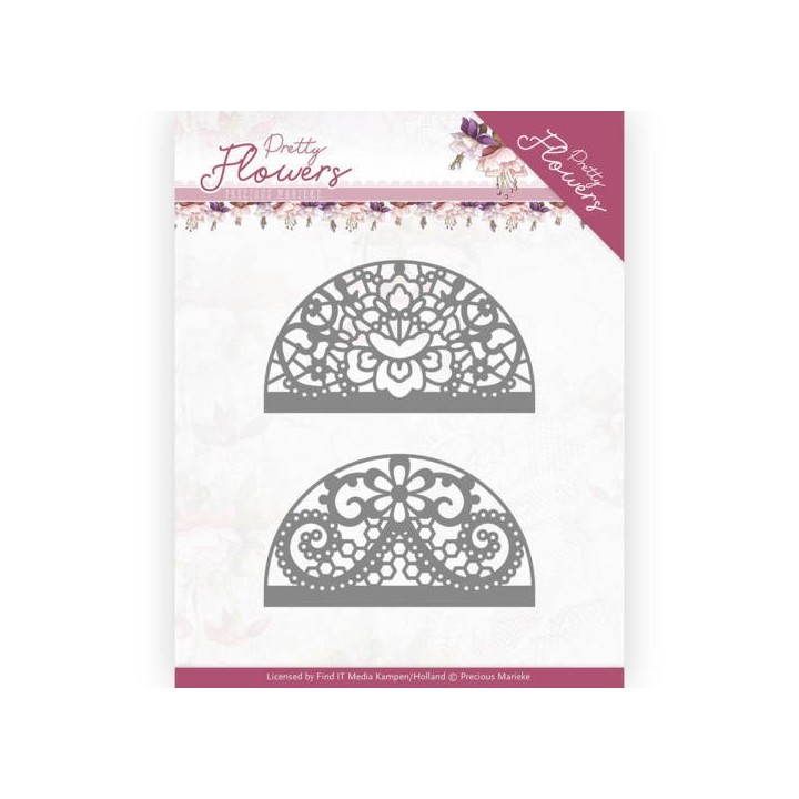(PM10191)Dies - Precious Marieke - Pretty Flowers - Lace Circle