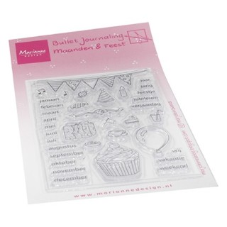(MZ1907)Clear stamp Marjoleine's Bujo - Maanden & Feest
