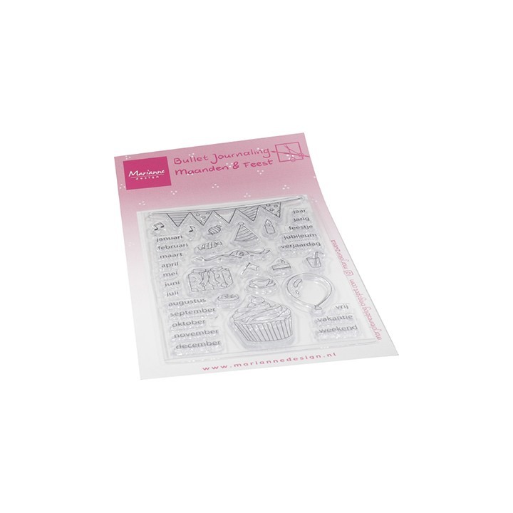 (MZ1907)Clear stamp Marjoleine's Bujo - Maanden & Feest