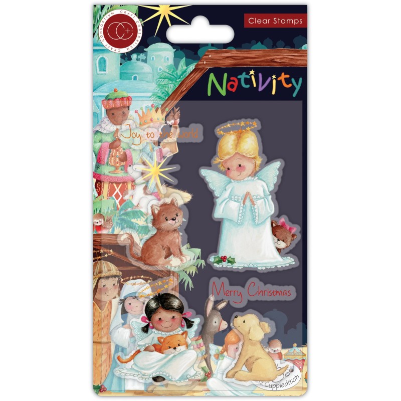 (CCSTMP050)Craft Consortium Nativity Clear Stamps Angels