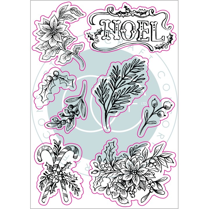(CCSTMP046)Craft Consortium Noel Clear Stamps Flora