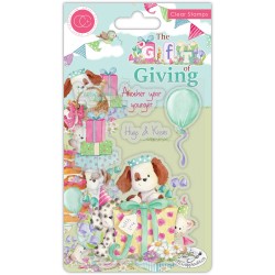 (CCSTMP038)Craft Consortium The Gift of Giving Clear Stamps Party Time