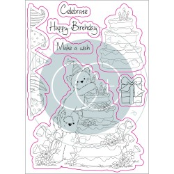 (CCSTMP039)Craft Consortium The Gift of Giving Clear Stamps Make a Wish