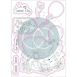 (CCSTMP040)Craft Consortium The Gift of Giving Clear Stamps Special Day