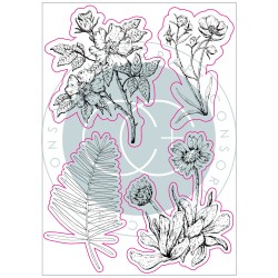 (CCSTMP036)Craft Consortium At Home in the Wildflowers Clear Stamps Flora