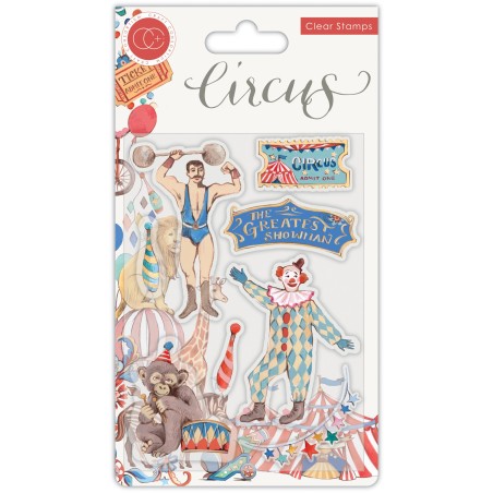 (CCSTMP035)Craft Consortium Circus Greatest Show Clear Stamps