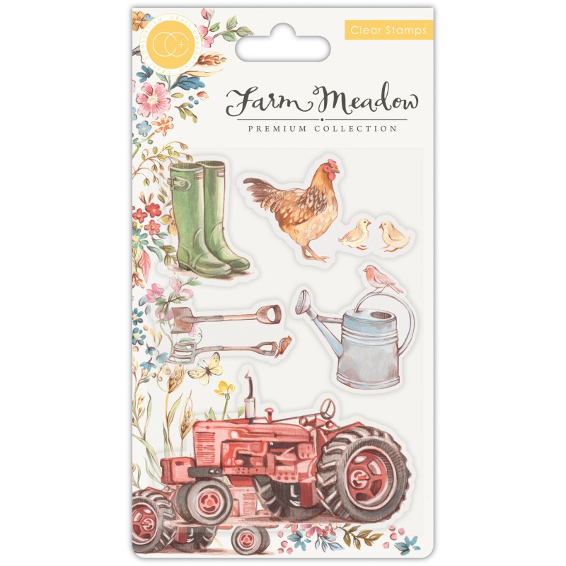 (CCSTMP024)Craft Consortium Farm Meadow Clear Stamps
