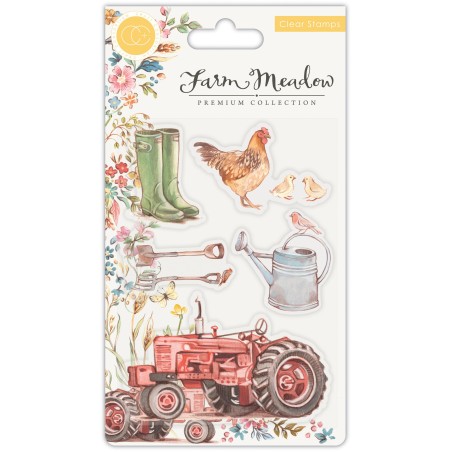 (CCSTMP024)Craft Consortium Farm Meadow Clear Stamps