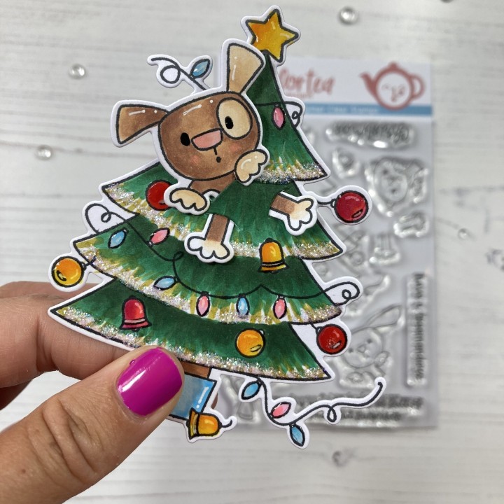 (T4T/412/Chr/Cle)Time For Tea Christmas Surprise Clear Stamps