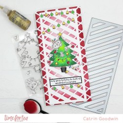 (T4T/412/Chr/Cle)Time For Tea Christmas Surprise Clear Stamps