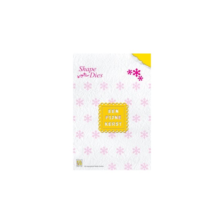 (SD015)Nellie's Shape Dies text Een fijne kerst