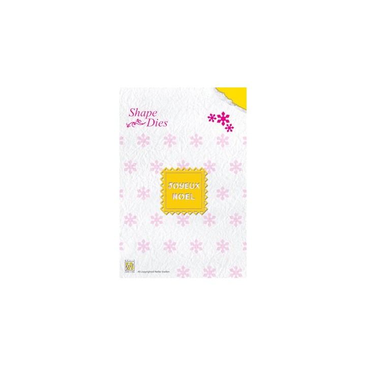 (SD016)Nellie's Shape Dies text Joyeux Noel