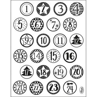 (4003 227 00)Clear Stamps - Adventskalenderzahlen