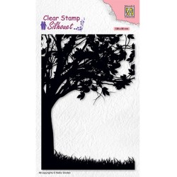 (SIL074)Nellie`s Choice Clearstamp - Silhouette Tree-2