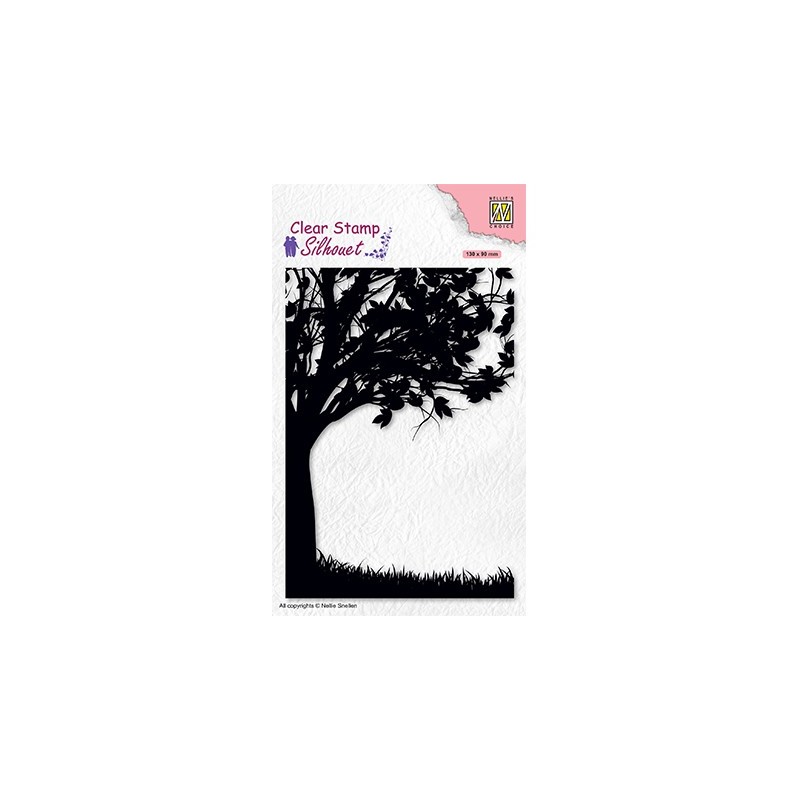 (SIL074)Nellie`s Choice Clearstamp - Silhouette Tree-2