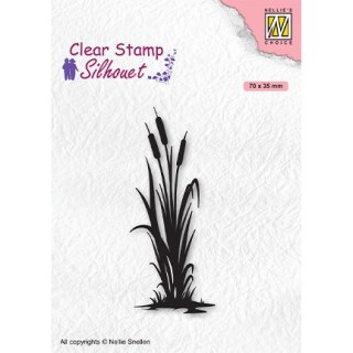(SIL077)Nellie`s Choice Clearstamp - Silhouette Bulrushes-2