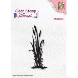 (SIL077)Nellie`s Choice Clearstamp - Silhouette Bulrushes-2