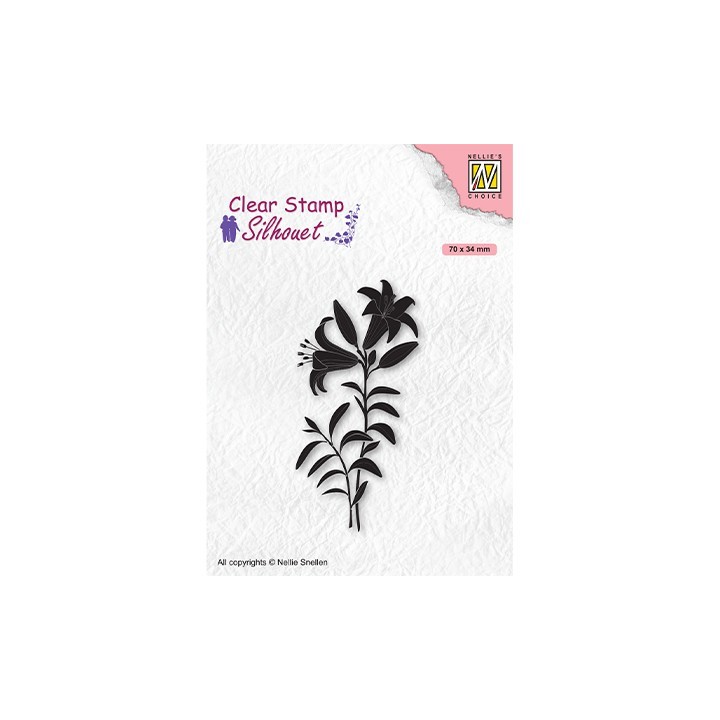 (SIL078)Nellie`s Choice Clearstamp - Silhouette Lily