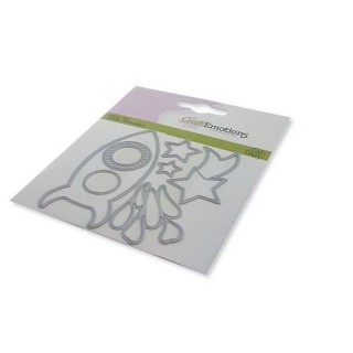 (115633/0439)CraftEmotions Die - Space 1 Card 11x9cm Carla Creaties