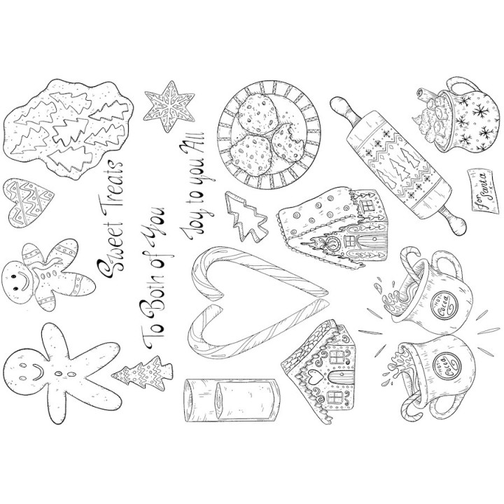 (SSB005)The Card Hut Festive Touch Clear Stamps