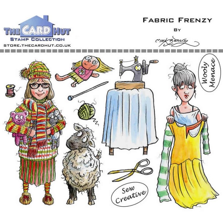 (MBGSFF)The Card Hut Garden Sheds: Fabric Frenzy Clear Stamps
