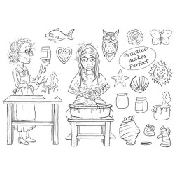 (MBGSPP)The Card Hut Garden Sheds: Practice Makes Perfect Clear Stamps