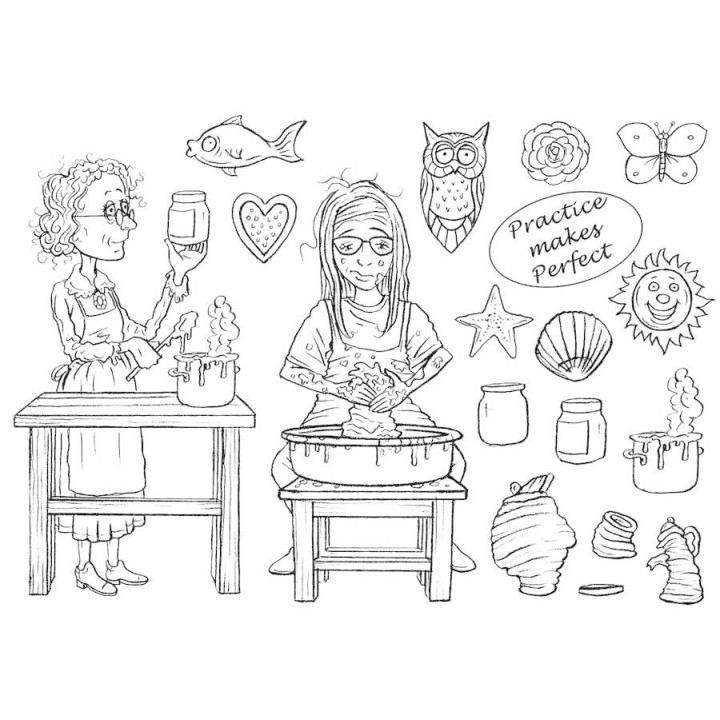 (MBGSPP)The Card Hut Garden Sheds: Practice Makes Perfect Clear Stamps