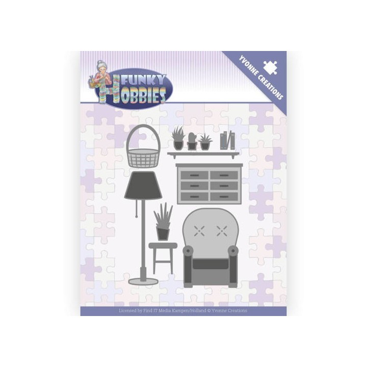 (YCD10227)Dies - Yvonne Creations - Funky Hobbies - Living Room