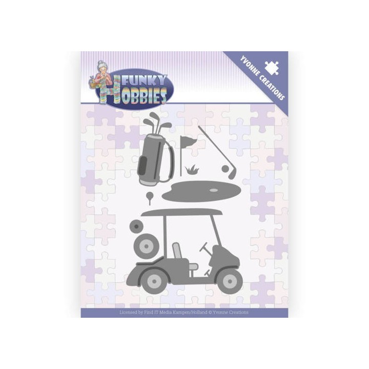 (YCD10229)Dies - Yvonne Creations - Funky Hobbies - Golf