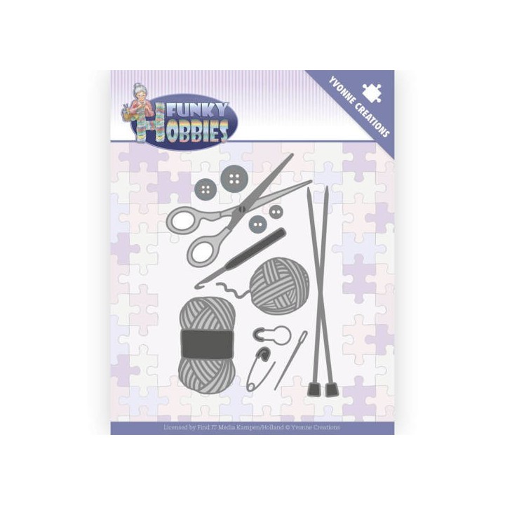 (YCD10230)Dies - Yvonne Creations - Funky Hobbies - Knitting