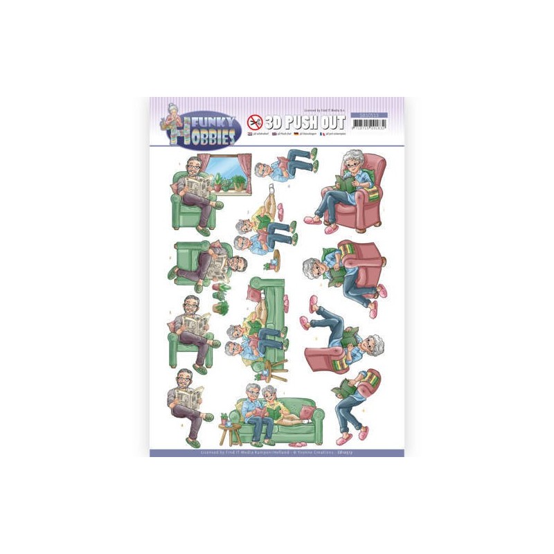 (SB10513)3D Push Out - Yvonne Creations - Funky Hobbies - Reading