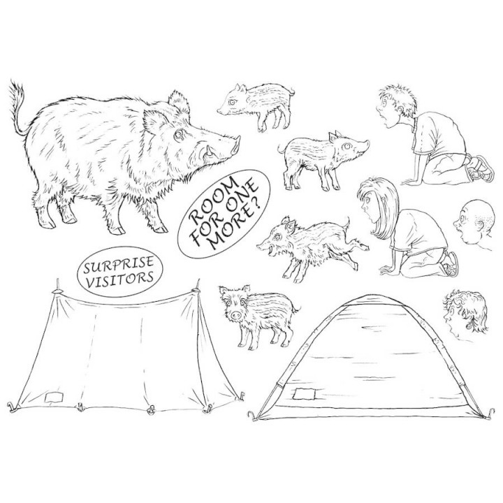 (MBGOCC)The Card Hut Great Outdoors: Camping Chaos Clear Stamps