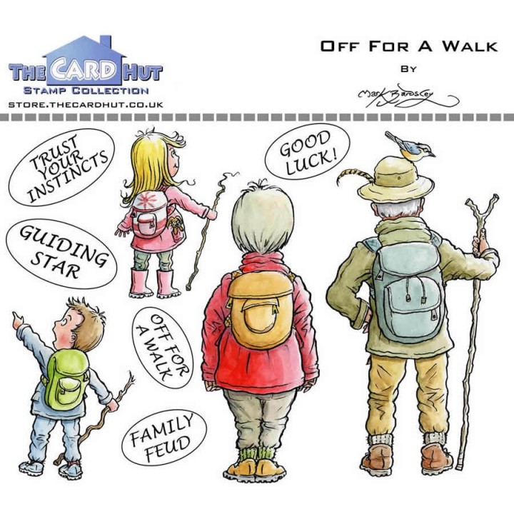 (MBGOOW)The Card Hut Great Outdoors: Off For A Walk Clear Stamps