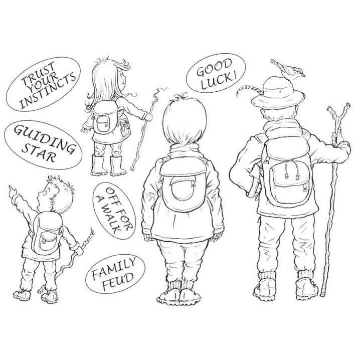 (MBGOOW)The Card Hut Great Outdoors: Off For A Walk Clear Stamps