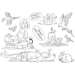 (MBGOFP)The Card Hut Great Outdoors: Family Picnic Clear Stamps