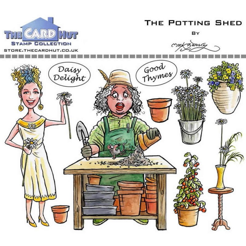 (MBGSPS)The Card Hut Garden Sheds: The Potting Shed Clear Stamps